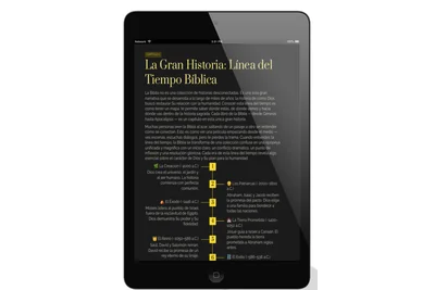Vista previa del Código Divino en la tablet — Línea del tiempo bíblica